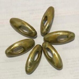 TEN (10) Olive Green Plastic Pat Japan Jewel Lock Hijab Scarf Snag Free Pins